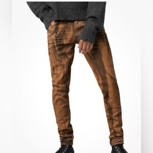 NWT Hudson Zack Skinny Jean Brushstroke Orange Code Men’s Sz 40 X 32 Streetwear